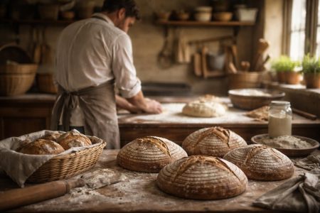 boulanger-preparation-pain-levain-cuisine-rustique