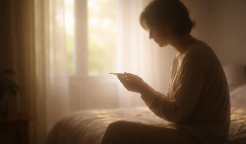 silhouette-personne-lit-thermometre-fenetre