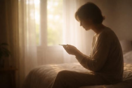 silhouette-personne-lit-thermometre-fenetre