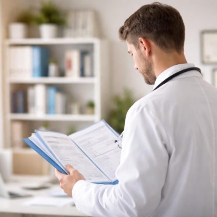 medecin-blouse-bureau-lumineux-etageres